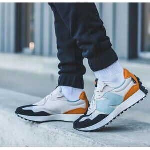 New Balance 327 Moonbeam Madras Orange Sneakers Mens' Size 11.5